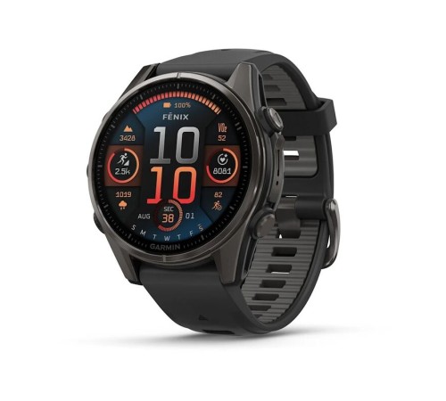 Смарт-часы Garmin Fenix 8, 43 мм, Bluetooth, Amoled Sapphire Titanium Carbon Gray, титановый угольно-серый — купить в Москве