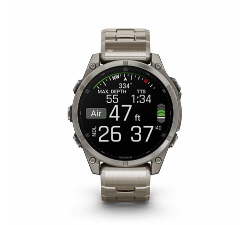 Смарт-часы Garmin Fenix 8, 47 мм, Bluetooth, Amoled Sapphire Titanium Graphite, титановый графитовый — купить в Москве