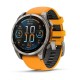 Смарт-часы Garmin Fenix 8, 47 мм, Bluetooth, Amoled Sapphire Titanium Orange, титановый серый с оранжевым — купить в Москве
