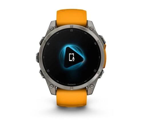 Смарт-часы Garmin Fenix 8, 47 мм, Bluetooth, Amoled Sapphire Titanium Orange, титановый серый с оранжевым — купить в Москве