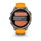 Смарт-часы Garmin Fenix 8, 47 мм, Bluetooth, Amoled Sapphire Titanium Orange, титановый серый с оранжевым — купить в Москве