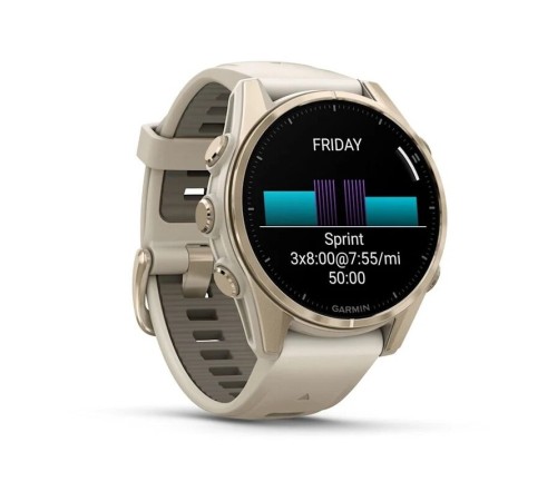 Смарт-часы Garmin Fenix 8, 43 мм, Bluetooth, Amoled Sapphire Soft Gold, золотистый — купить в Москве