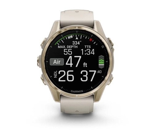 Смарт-часы Garmin Fenix 8, 43 мм, Bluetooth, Amoled Sapphire Soft Gold, золотистый — купить в Москве