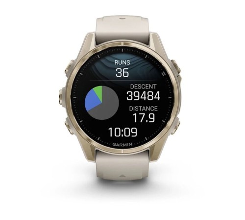 Смарт-часы Garmin Fenix 8, 43 мм, Bluetooth, Amoled Sapphire Soft Gold, золотистый — купить в Москве