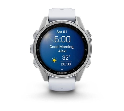 Смарт-часы Garmin Fenix 8, 43 мм, Bluetooth, Amoled Silver, серебристый — купить в Москве