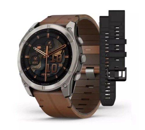 Смарт-часы Garmin Fenix 8, 51 мм, Bluetooth, Amoled Sapphire Titanium Graphite, титановый графитовый — купить в Москве