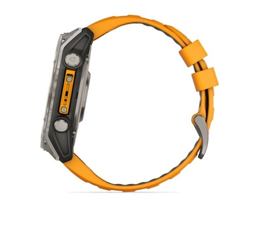 Смарт-часы Garmin Fenix 8, 51 мм, Bluetooth, Amoled Sapphire Titanium Spark Orange, титановый серый с оранжевым — купить в Москве