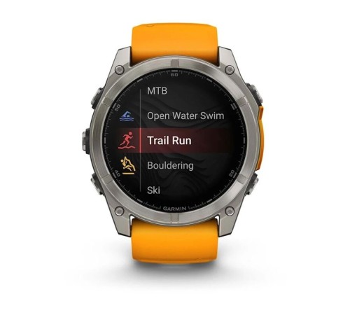 Смарт-часы Garmin Fenix 8, 51 мм, Bluetooth, Amoled Sapphire Titanium Spark Orange, титановый серый с оранжевым — купить в Москве