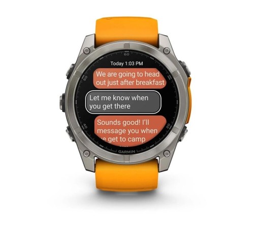 Смарт-часы Garmin Fenix 8, 51 мм, Bluetooth, Amoled Sapphire Titanium Spark Orange, титановый серый с оранжевым — купить в Москве