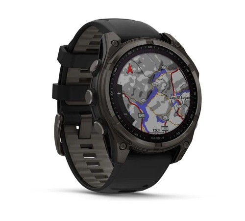 Смарт-часы Garmin Fenix 8, 47 мм, Bluetooth, Solar Sapphire Titanium Carbon Gray, титановый угольно-серый с солнечной зарядкой — купить в Москве