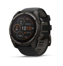 Смарт-часы Garmin Fenix 8, 51 мм, Bluetooth, Solar Sapphire Titanium Carbon Gray, титановый угольно-серый с солнечной зарядкой