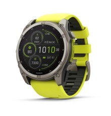 Смарт-часы Garmin Fenix 8, 51 мм, Bluetooth, Yellow/Graphite Silicone Band, желтый/серый