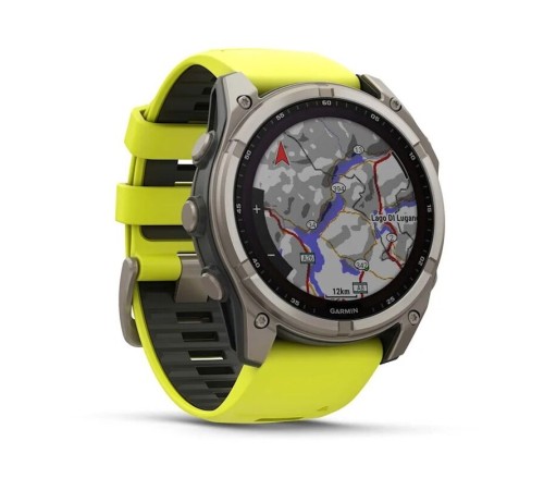 Смарт-часы Garmin Fenix 8, 51 мм, Bluetooth, Yellow/Graphite Silicone Band, желтый/серый — купить в Москве