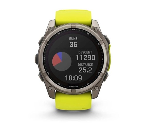 Смарт-часы Garmin Fenix 8, 51 мм, Bluetooth, Yellow/Graphite Silicone Band, желтый/серый — купить в Москве