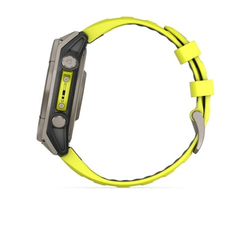 Смарт-часы Garmin Fenix 8, 47 мм, Bluetooth, Solar Sapphire Titanium Yellow, титановый серый с желтым — купить в Москве