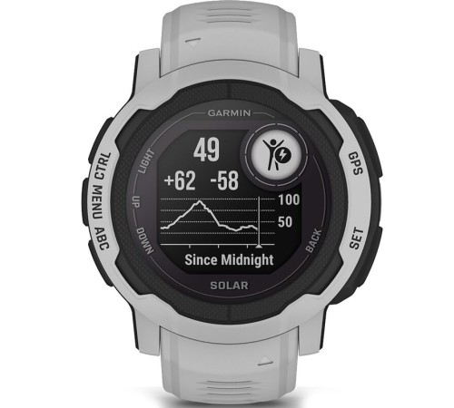 Смарт-часы Garmin Instinct 2S Solar, 45 мм, Bluetooth, Mist Gray, Серый туман — купить в Москве