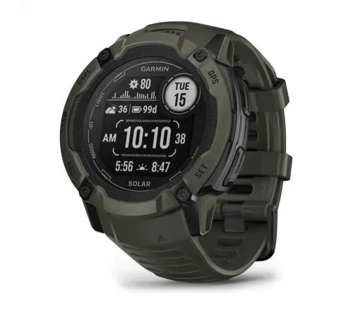 Смарт-часы Garmin Instinct 2X Solar, 50 мм, Bluetooth, Moss, Мох — купить в Москве