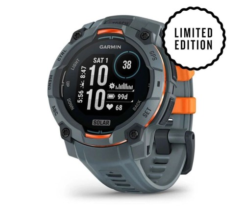 Смарт-часы Garmin Instinct 3 Solar, 45 мм, Bluetooth, Twilight, Серый — купить в Москве
