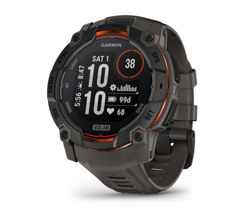 Смарт-часы Garmin Instinct 3 Solar, 50 мм, Bluetooth, Black with Charcoal Band, Черный с угольным ремешком — купить в Москве