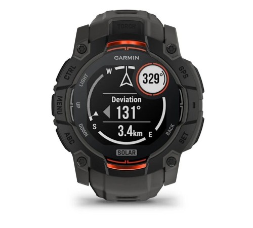 Смарт-часы Garmin Instinct 3 Solar, 50 мм, Bluetooth, Black with Charcoal Band, Черный с угольным ремешком — купить в Москве