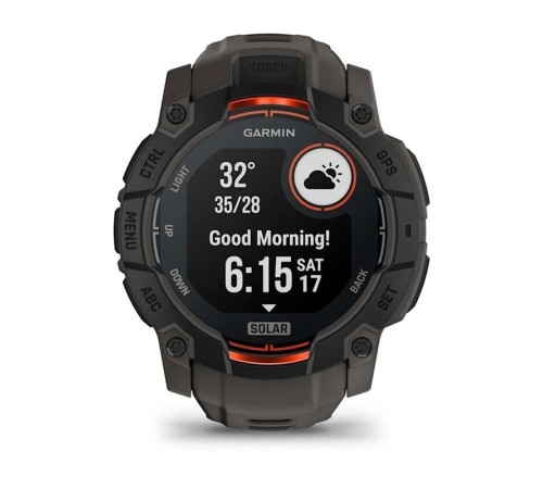 Смарт-часы Garmin Instinct 3 Solar, 50 мм, Bluetooth, Black with Charcoal Band, Черный с угольным ремешком — купить в Москве