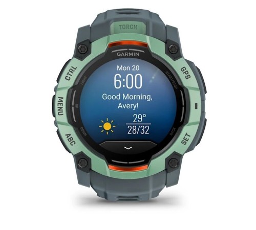 Смарт-часы Garmin Instinct 3, 50 мм, Bluetooth, Neotropic with Twilight Band, Бирюзовый с серым ремешком — купить в Москве