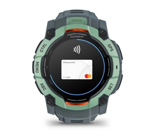 Смарт-часы Garmin Instinct 3, 50 мм, Bluetooth, Neotropic with Twilight Band, Бирюзовый с серым ремешком — купить в Москве