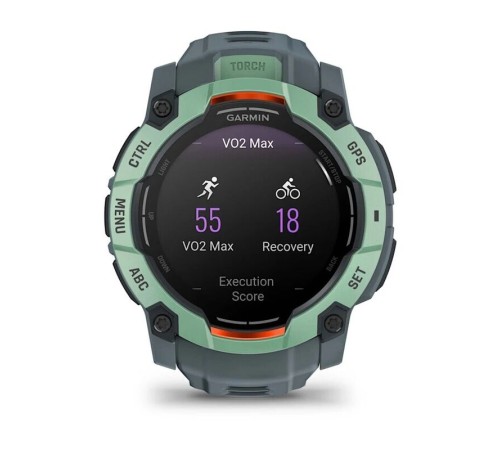 Смарт-часы Garmin Instinct 3, 50 мм, Bluetooth, Neotropic with Twilight Band, Бирюзовый с серым ремешком — купить в Москве