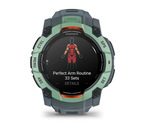 Смарт-часы Garmin Instinct 3, 50 мм, Bluetooth, Neotropic with Twilight Band, Бирюзовый с серым ремешком — купить в Москве