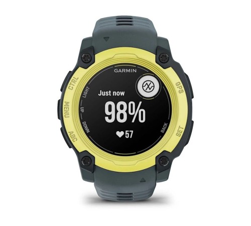 Смарт-часы Garmin Instinct E, 40 мм, Bluetooth, Electric Lime with Twilight Band, Лаймовый с серым ремешком — купить в Москве