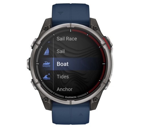 Смарт-часы Garmin QUATIX 8, 47 мм, Bluetooth, Titanium/Blue, Титан/синий — купить в Москве