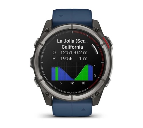 Смарт-часы Garmin QUATIX 8, 51 мм, Bluetooth, Titanium/Captain Blue, Титан/капитанский синий — купить в Москве