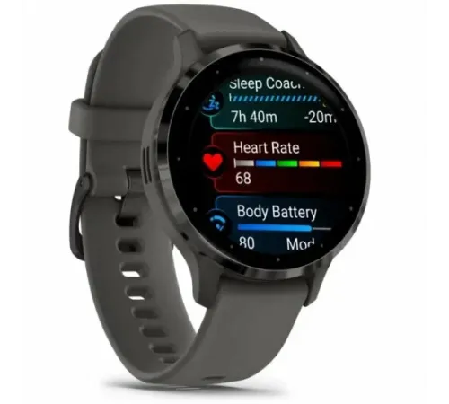 Смарт-часы Garmin Venu 3S, 41 мм, Bluetooth, Pebble Gray, серый — купить в Москве