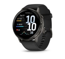 Смарт-часы Garmin Venu 4, 45 мм, Bluetooth, Slate Black, черный