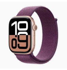 Смарт-часы Apple Watch Series 10 46mm, Rose Gold Aluminum Case with Sport Loop - Plum
