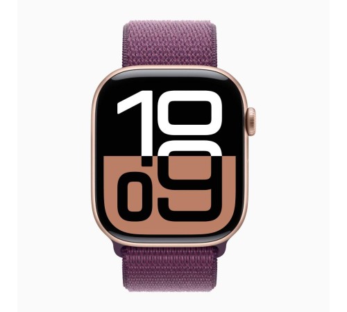 Смарт-часы Apple Watch Series 10 46mm, Rose Gold Aluminum Case with Sport Loop - Plum — купить в Москве