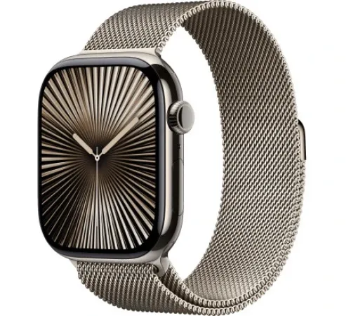 Смарт-часы Apple Watch Series 10 (M/L), 46 мм, Bluetooth, Natural Titanium, натуральный титан — купить в Москве