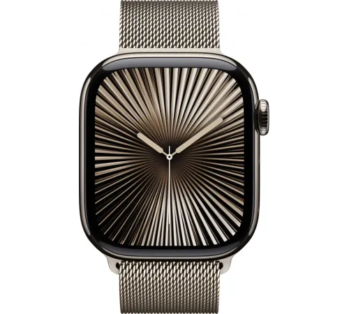 Смарт-часы Apple Watch Series 10 (M/L), 46 мм, Bluetooth, Natural Titanium, натуральный титан — купить в Москве