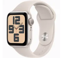 Смарт-часы Apple Watch SE 2023 (M/L), 44 мм, Bluetooth, Starlight, золотистый