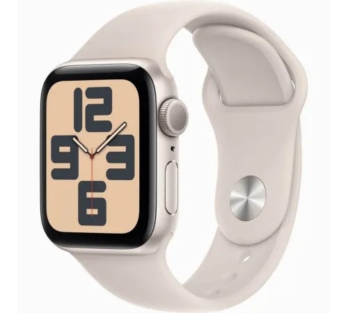 Смарт-часы Apple Watch SE 2023 (M/L), 44 мм, Bluetooth, Starlight, золотистый — купить в Москве