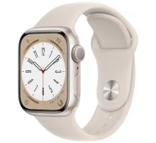 Смарт-часы Apple Watch Series 8 (M/L), 45 мм, Bluetooth, Starlight, бежевый