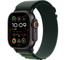 Смарт-часы Apple Watch Ultra 2, 49 мм, LTE, Black, черный титановый корпус с ремешком Dark Green Alpine Loop (S)