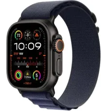 Смарт-часы Apple Watch Ultra 2 2024, 49 мм, LTE, Black Titanium Case with Navy Alpine Loop (L), черный титан с темно-синим ремешком