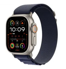 Смарт-часы Apple Watch Ultra 2, 49 мм, LTE, Natural Titanium, титановый корпус натурального цвета с ремешком Navy Alpine Loop (L)