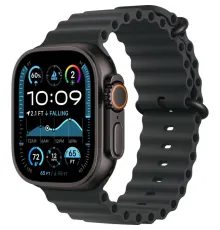 Смарт-часы Apple Watch Ultra 2 2024, 49 мм, LTE, Black Titanium Case with Black Ocean Band, черный титан с черным ремешком