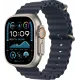 Смарт-часы Apple Watch Ultra 2 2024, 49 мм, LTE, Natural Titanium Case with Navy Ocean Band, титан серый с темно-синим ремешком — купить в Москве