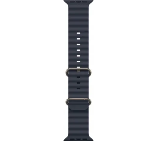 Смарт-часы Apple Watch Ultra 2 2024, 49 мм, LTE, Natural Titanium Case with Navy Ocean Band, титан серый с темно-синим ремешком — купить в Москве