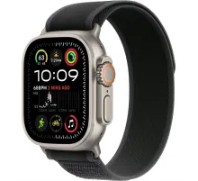 Смарт-часы Apple Watch Ultra 2, 49 мм, LTE, Natural Titanium, титановый корпус натурального цвета с ремешком Black Trail Loop (M/L)