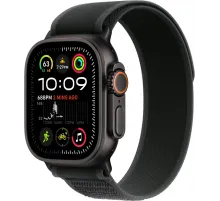 Смарт-часы Apple Watch Ultra 2 2024, 49 мм, LTE, Black Titanium Case with Black Trail Loop (S/M), черный титан с черным ремешком