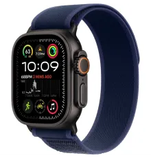 Смарт-часы Apple Watch Ultra 2 2024, 49 мм, LTE, Black Titanium Case with Blue Trail Loop (S/M), черный титан с синим ремешком